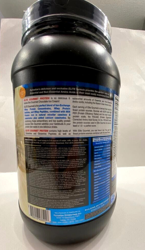 Elite Gourmet, Whey & Casein Blend, Milk Chocolate 3 bottles X 2 lbs = 6 Pounds