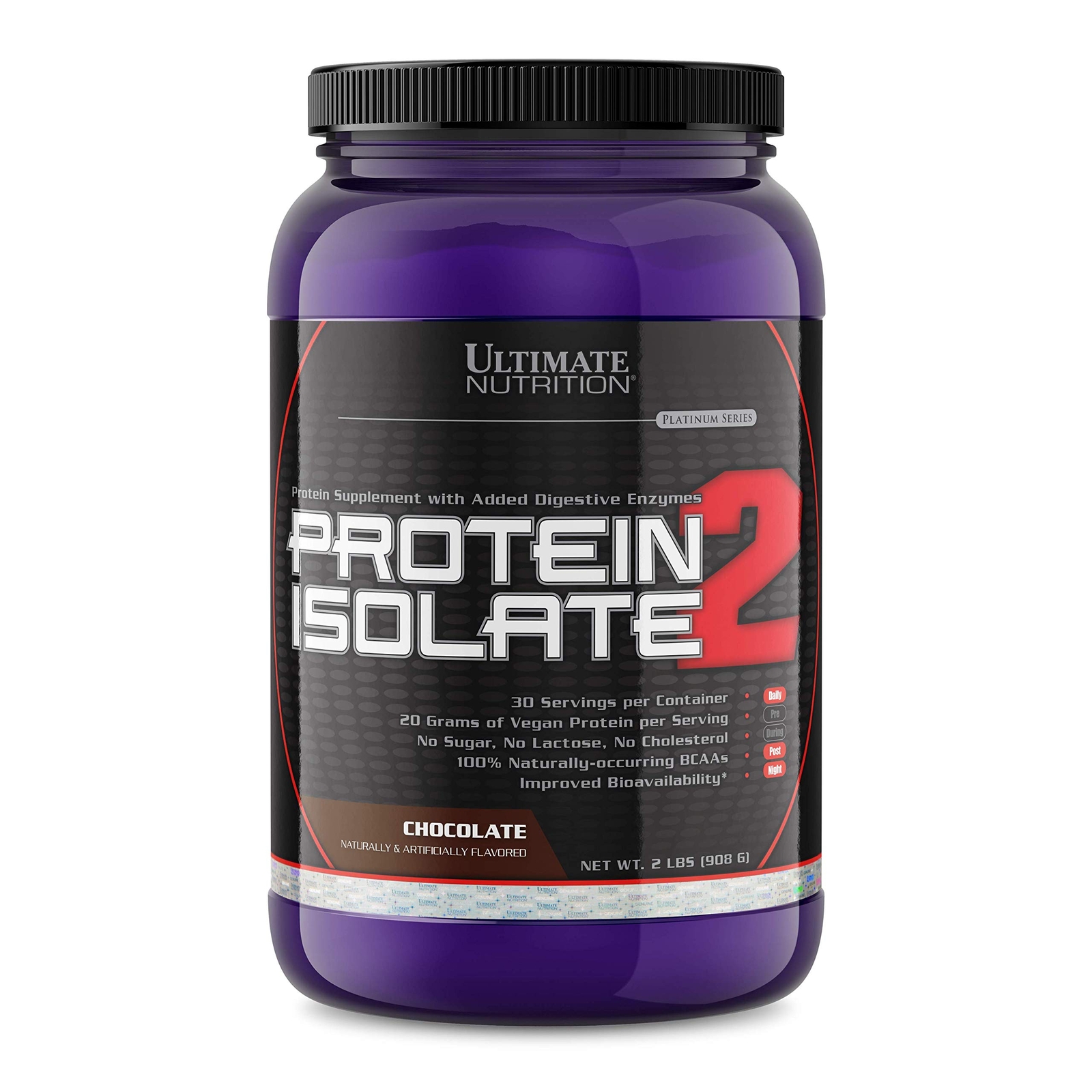 Ultimate Vegan Plant Based Protein Isolate Powder – Chocolate, 2 Pounds