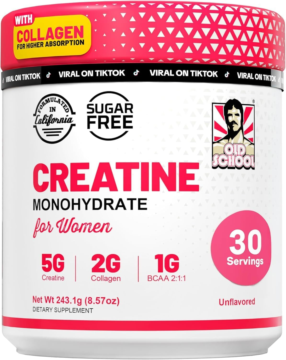 Creatine Post-Workout Supplement – 5000Mg Creatine, 2000Mg Hydrolyzed Collagen –