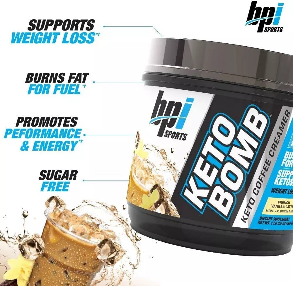 KETO BOMB BPI Sports FRENCH VANILLA LATTE Keto Diet Coffee Creamer 8/22 MCT’s