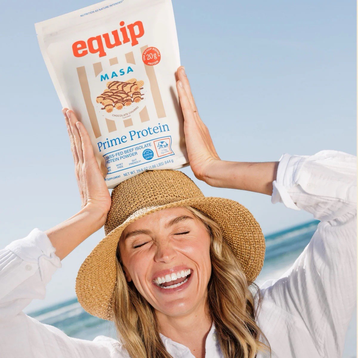 Equip x MASA Chocolate Churro Grass-Fed Beef Protein Powder 29.8oz NEW