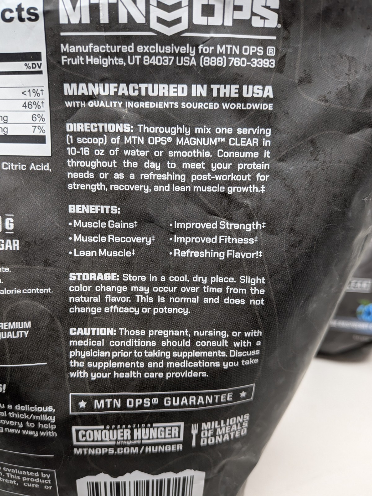 MTN OPS Magnum Clear Protein Powder Blue Raspberry Coconut 1.26 Lbs Lot Of 4