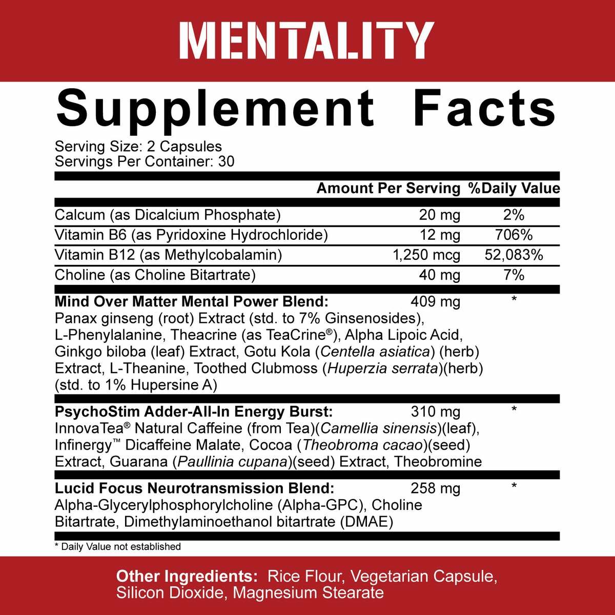 5% Nutrition Rich Piana Mentality 60 Capsules FREE SHIPPING!!