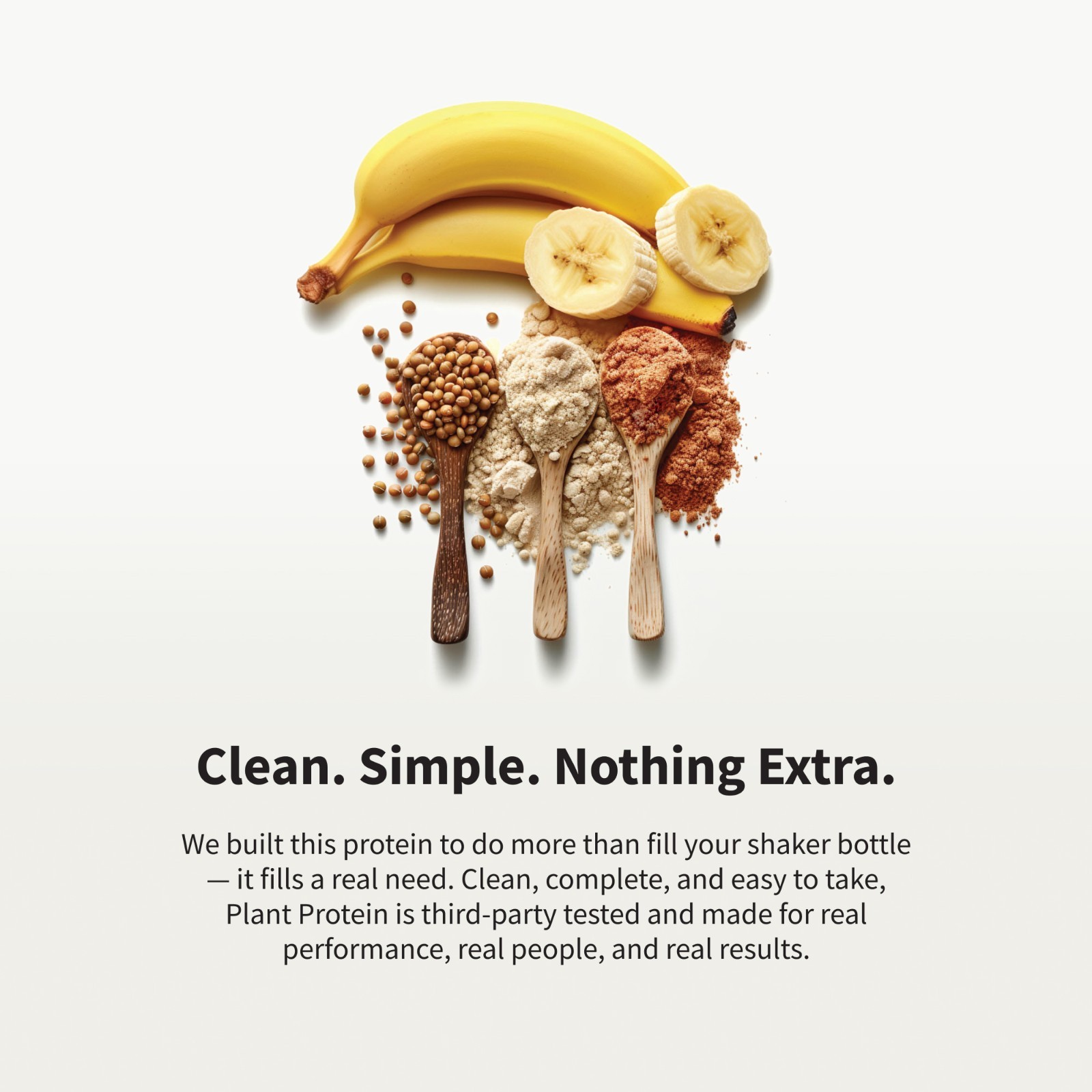Organic Plant Protein Powder, Muscle Builder & Recovery Vegan Banana 30 Servings