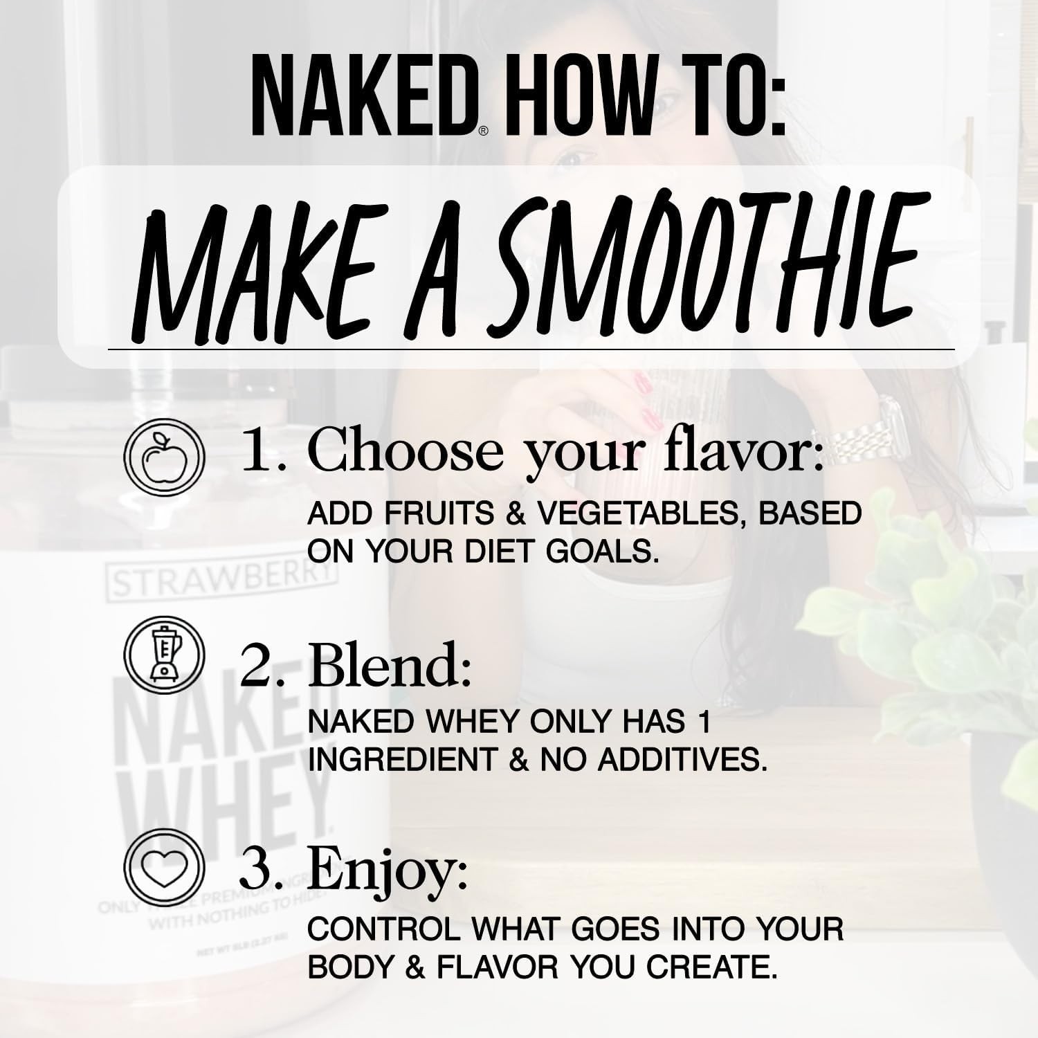 NAKED Whey 1Lb – Only 1 Ingredient, Grass Fed 1 or 2 Pound (Pack of 1)