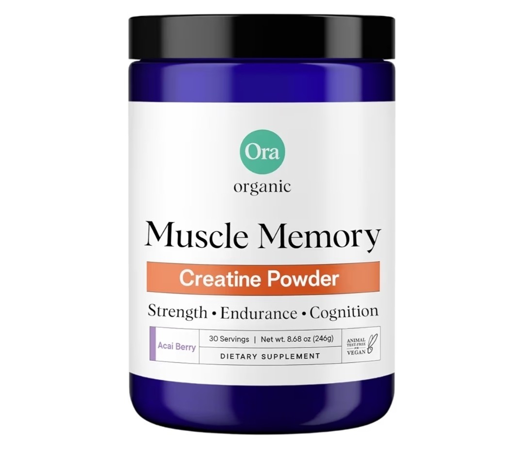 Ora Organic Creatine Monohydrate Powder Muscle Memory Acai Berry 30 Serving 2027