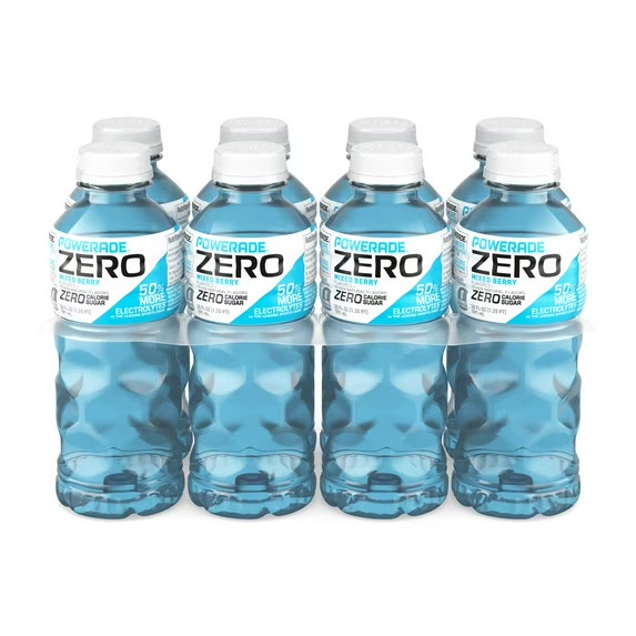 POWERADE Zero Sugar Mixed Berry Electrolyte Sports Drink Bottles,20 fl oz,8 Pack