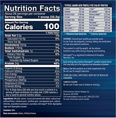 Micellar Casein Protein Powder – Slow Digesting & Anti-Catabolic – Choc, 1.85lbs
