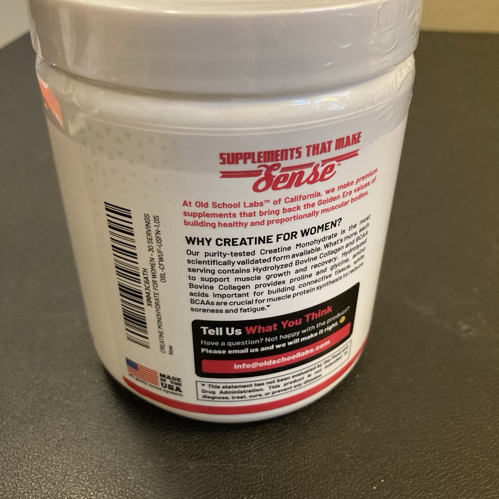 Old School Labs® Creatine Monohydrate for Women 243g/8.57oz. 30 Servings Powder