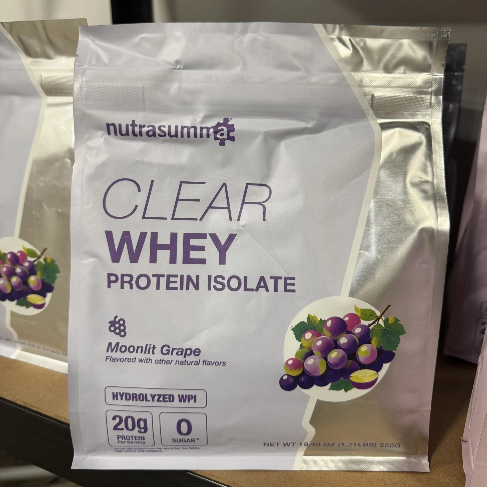 nutrasumma Clear Whey Protein Isolate 1.2 lbs – Moonlit Grape Flavor
