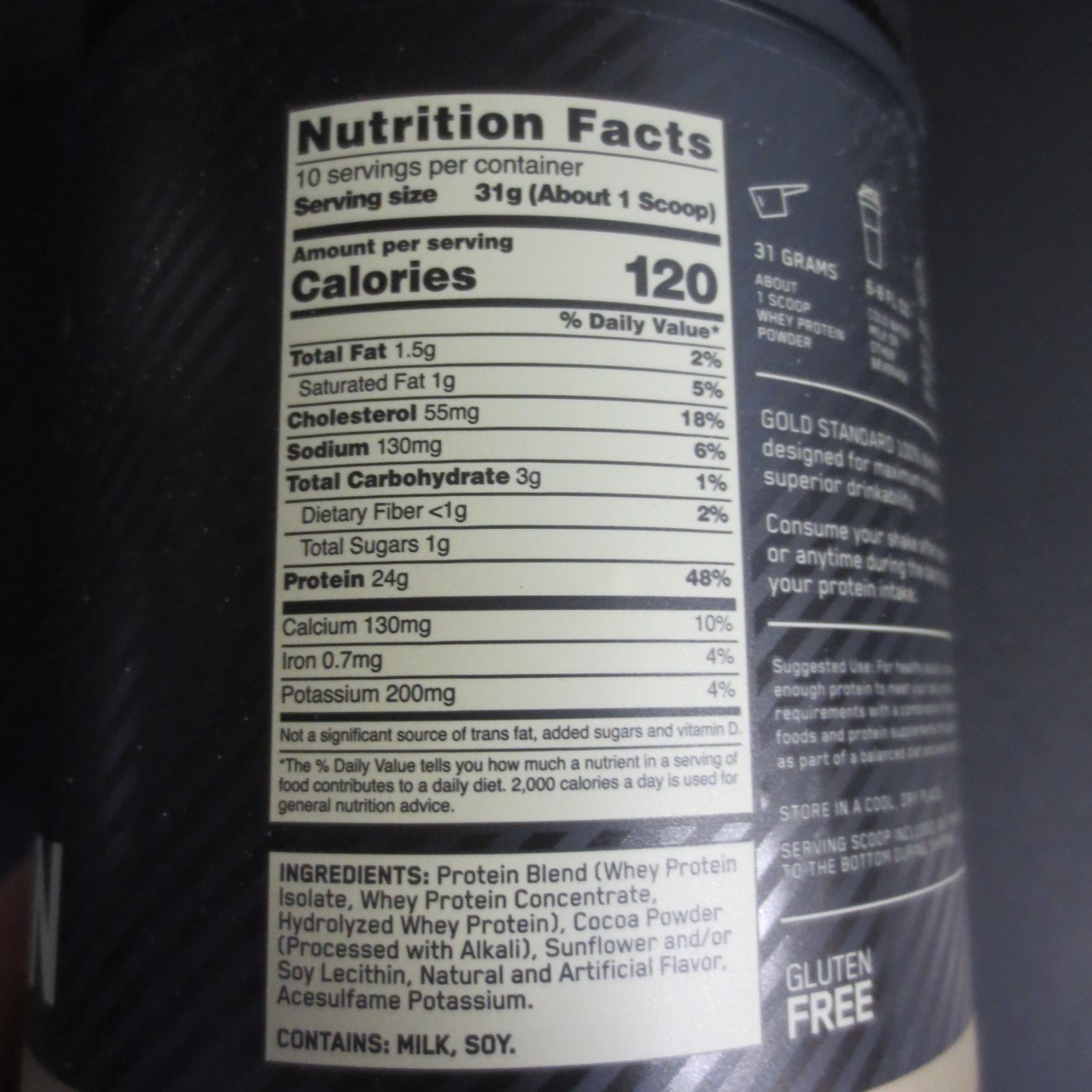 Optimum Nutrition Gold Standard Whey Protein Powder, Double Rich Chocolate 2 pk