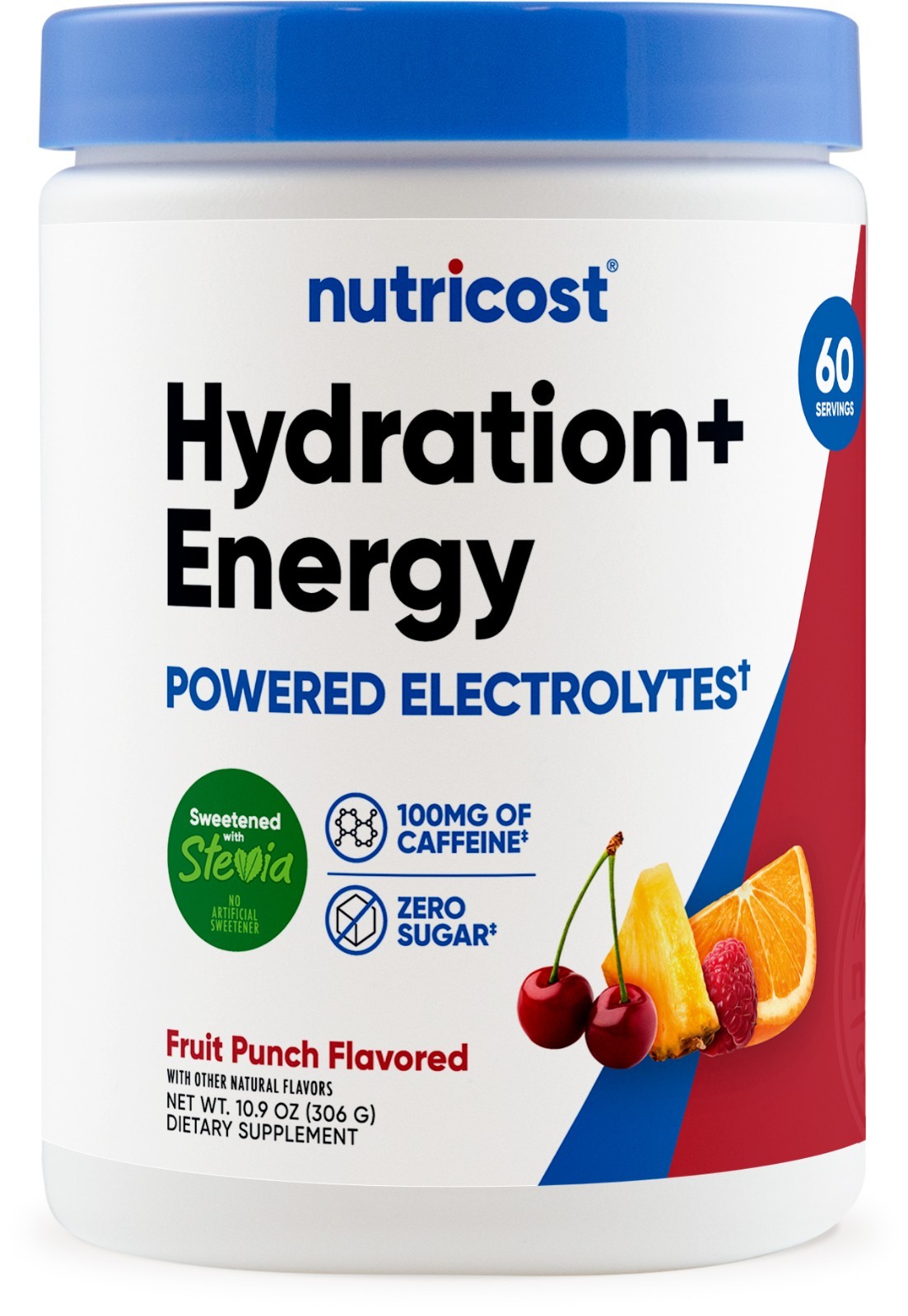 Nutricost Hydration + Energy Powder (Fruit Punch) 60 Servings