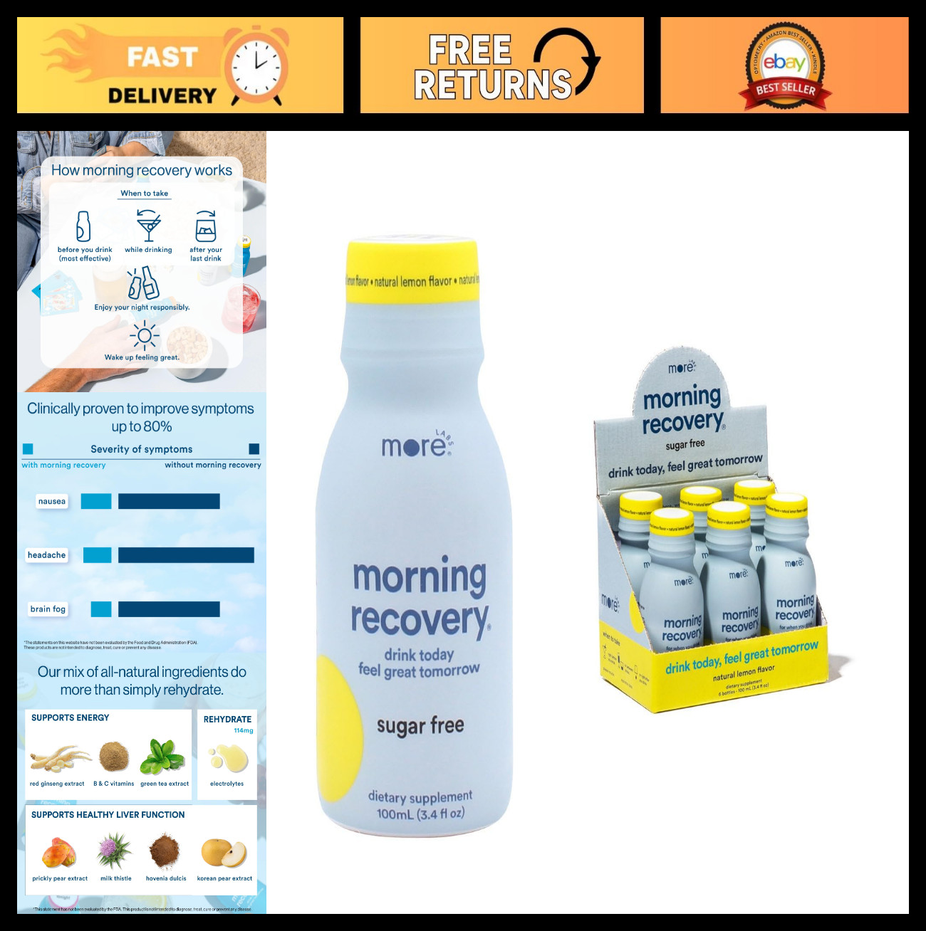 Hydrating Electrolyte Drink with Milk Thistle, Vegan, Non-GMO, Sugar-Free, Lemon