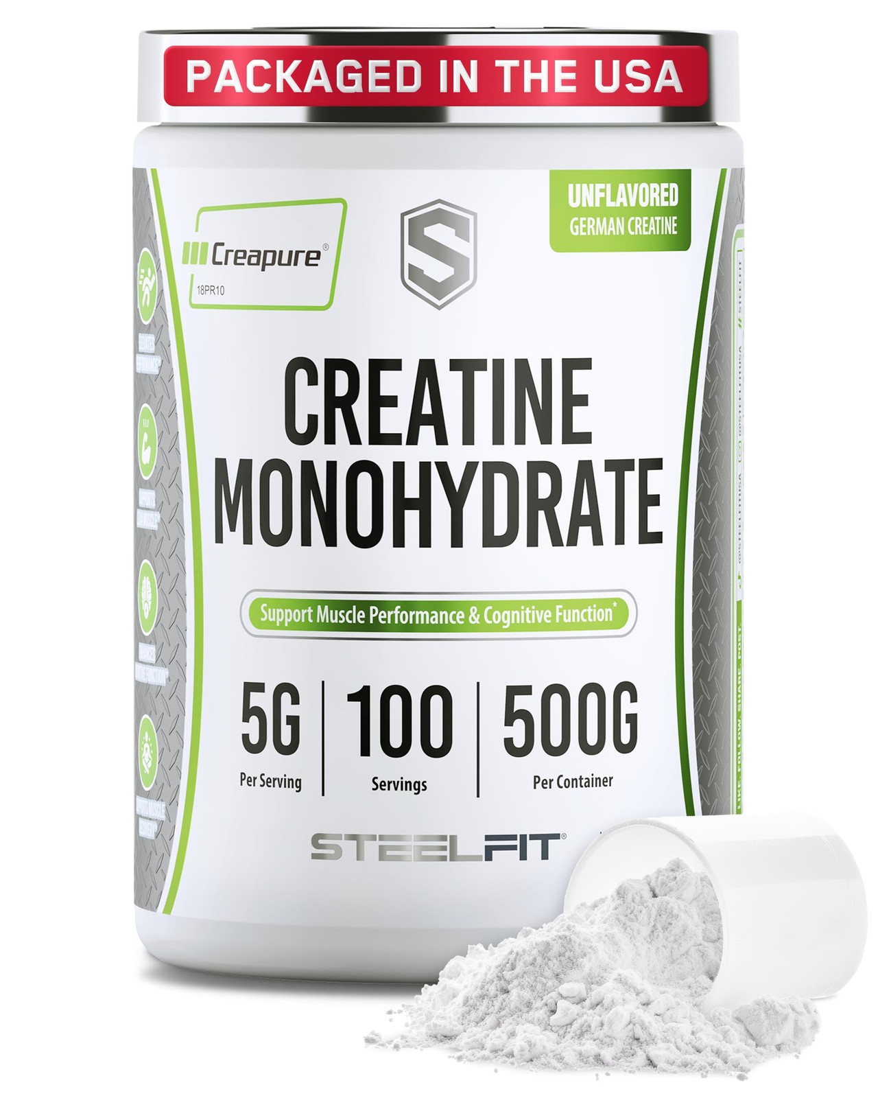 Creapure Creatine Monohydrate Powder, Unflavored – German Micronized Creatine…