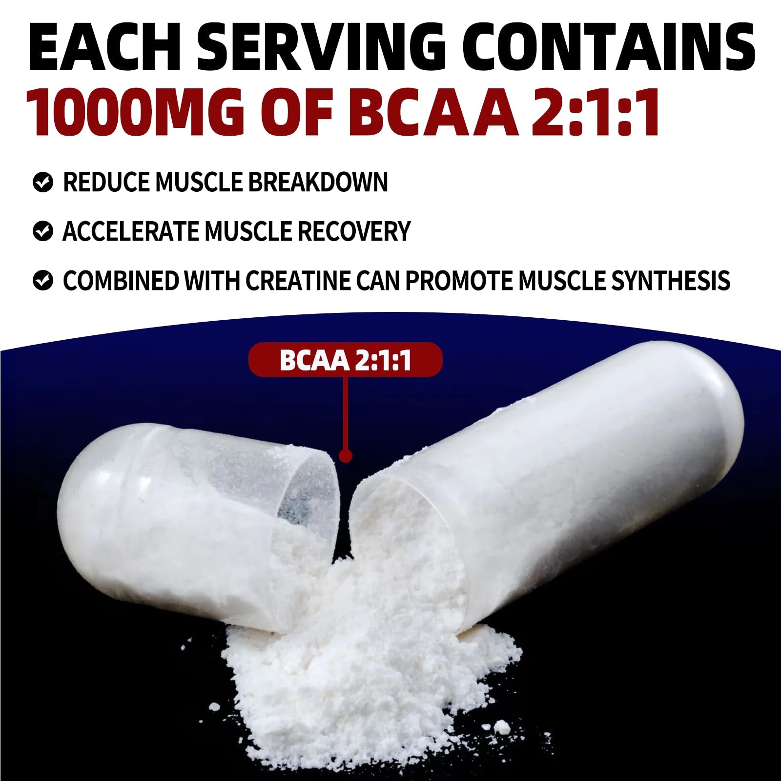 Qmiozzy Micronized Creatine Monohydrate 6000mg BCAA 180 Caps