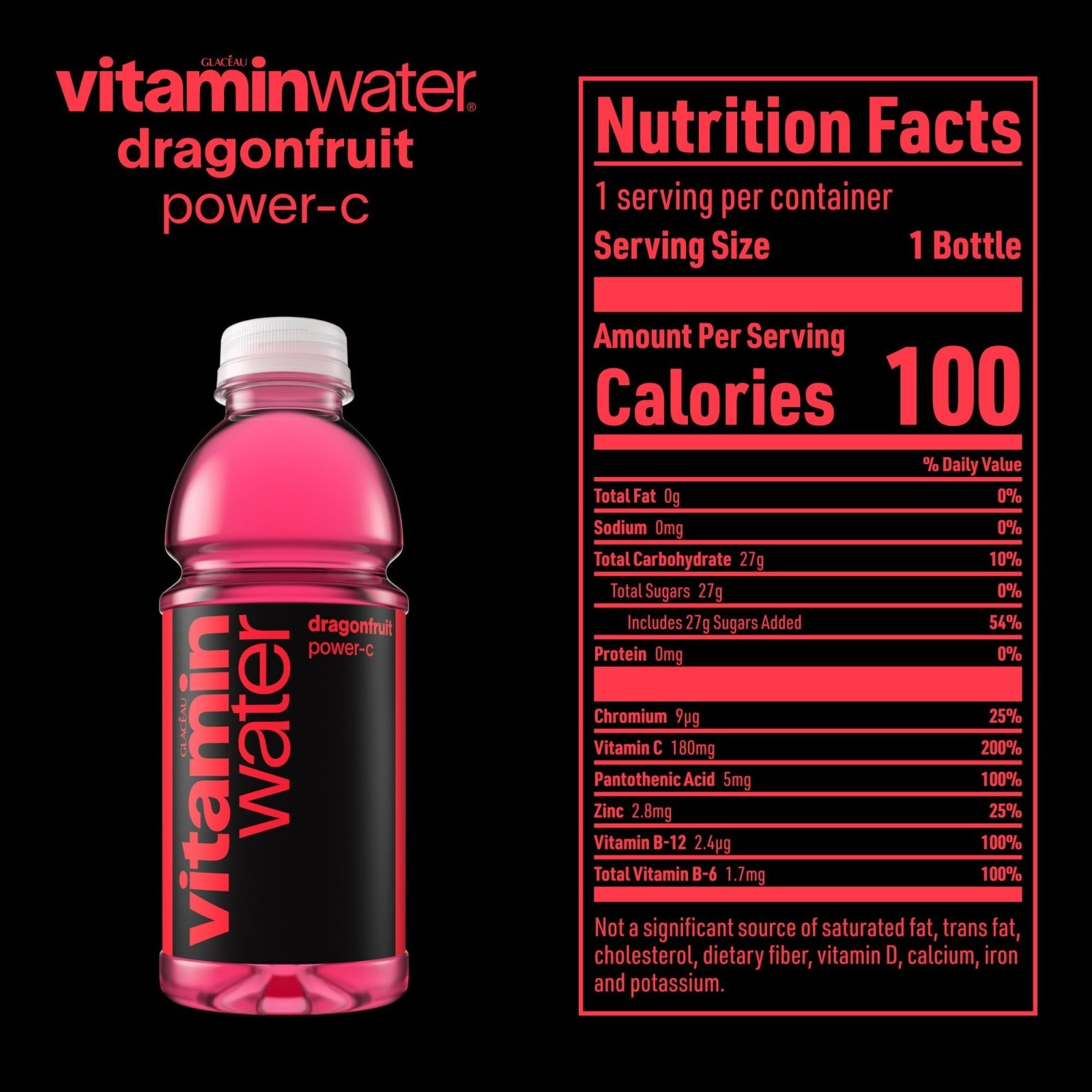 Vitaminwater 6‑Flavor Variety or Sampler Pack – 20oz Bottles –