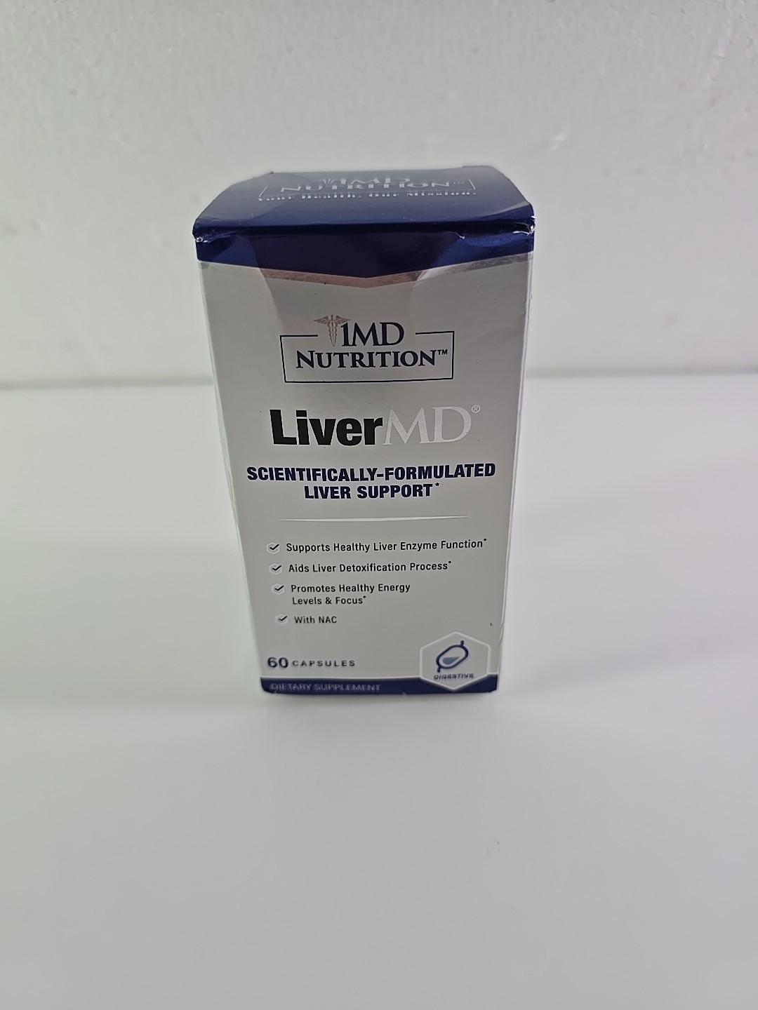1MD LiverMD Liver Support Supplement Siliphos Milk Thistle Extract EXP 07/2026
