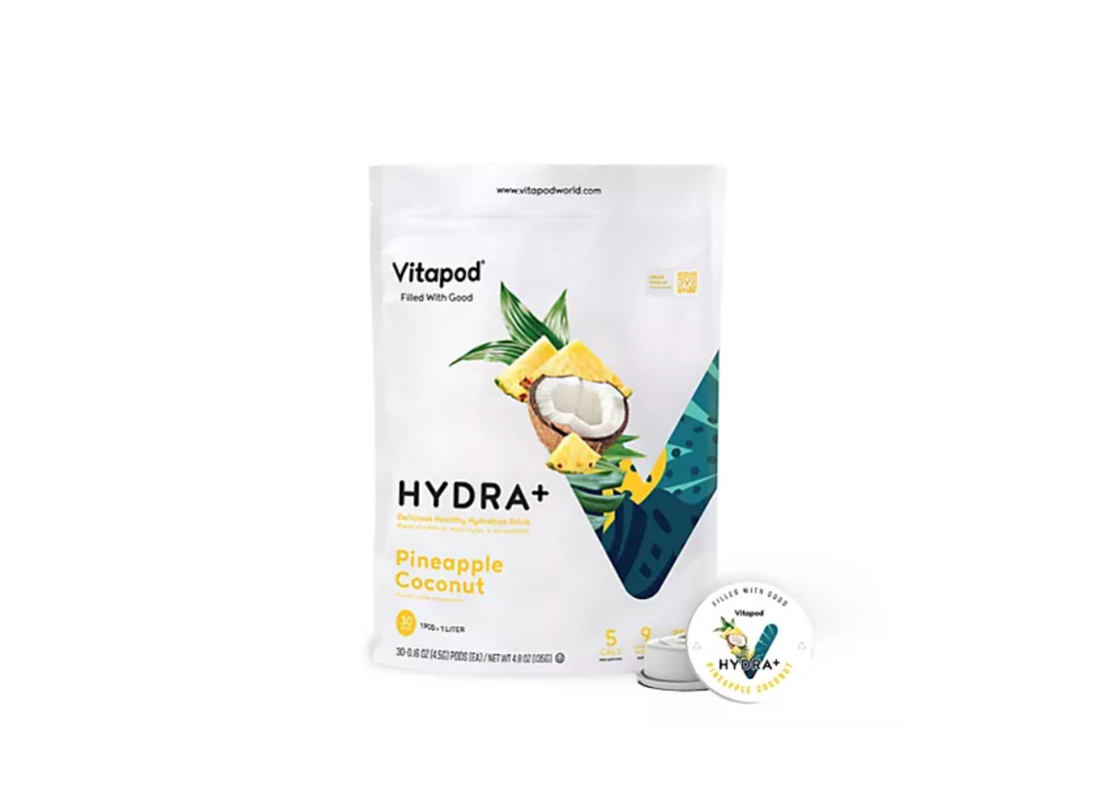 Vitapod Hydra+ Vitamin Infused Beverage Mix 30 Servings – Pineapple