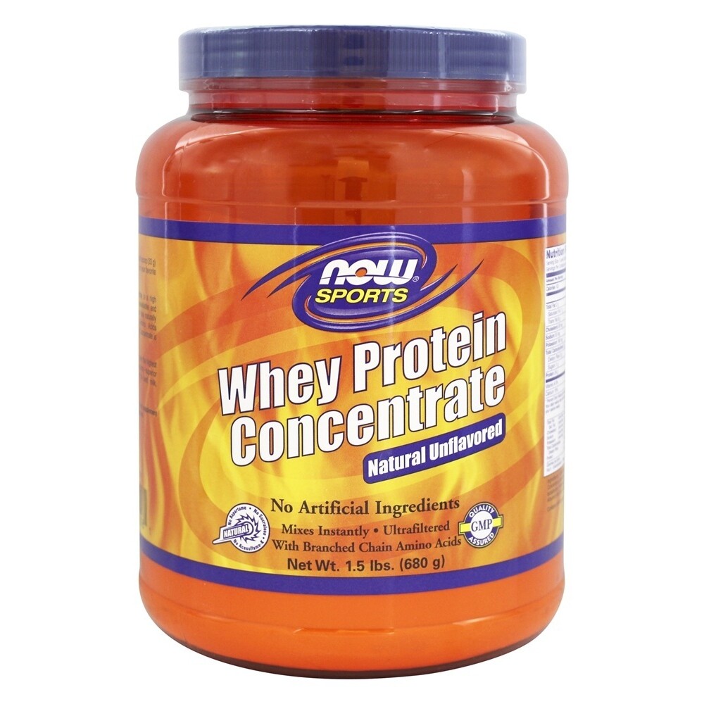 NOW Foods Whey Protein Concentrate Natural Unflavored, 1.5 lbs.