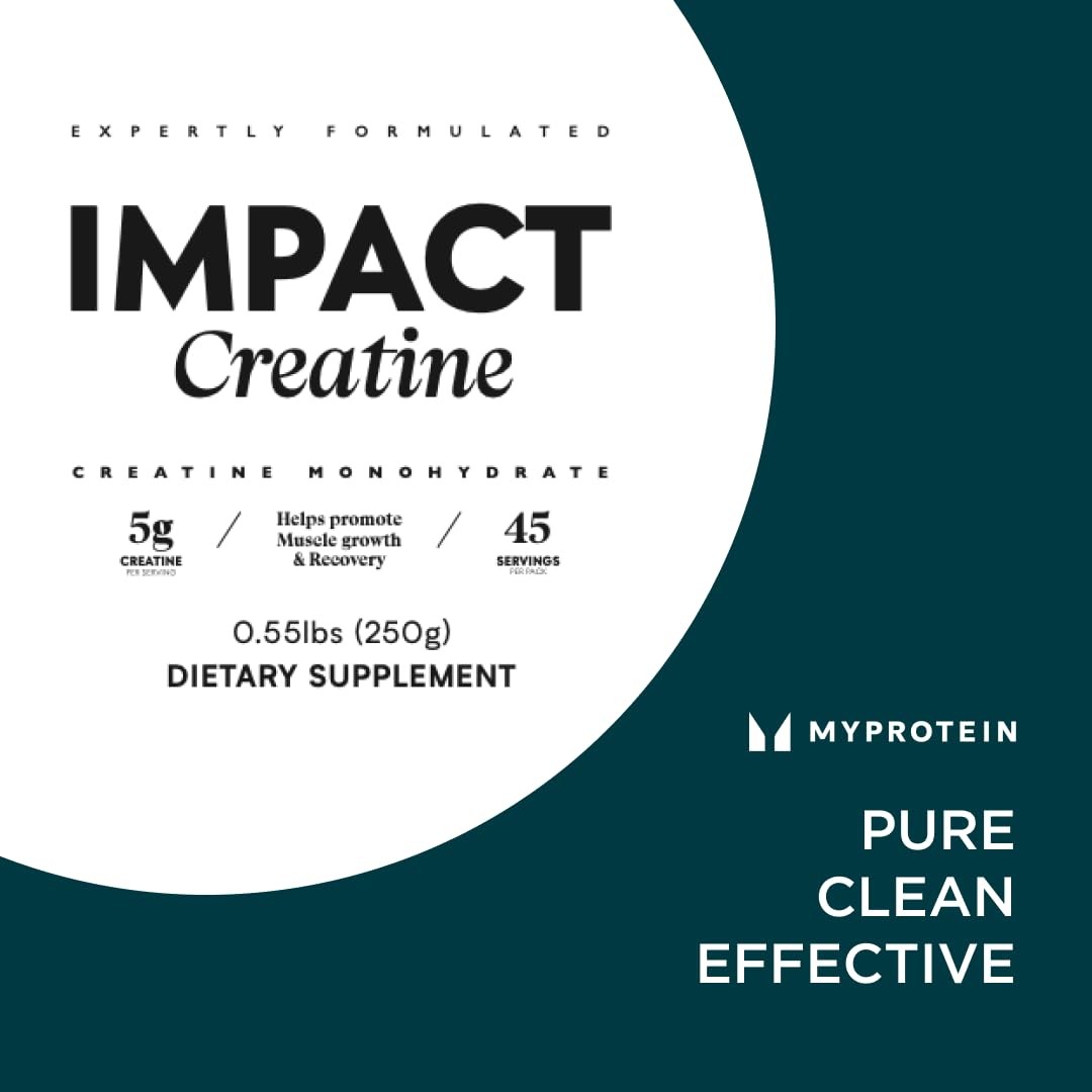 Myprotein Creatine Monohydrate Powder, 100 1.1 Pound (Pack of 1), Unflavored