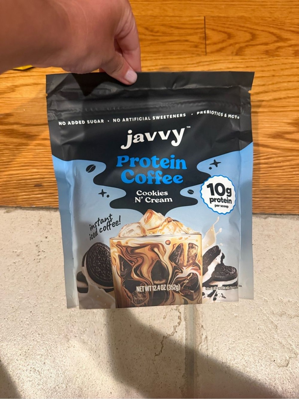 Javvy Protein Coffee – Cookies N’ Cream (Blue/Black Packaging)