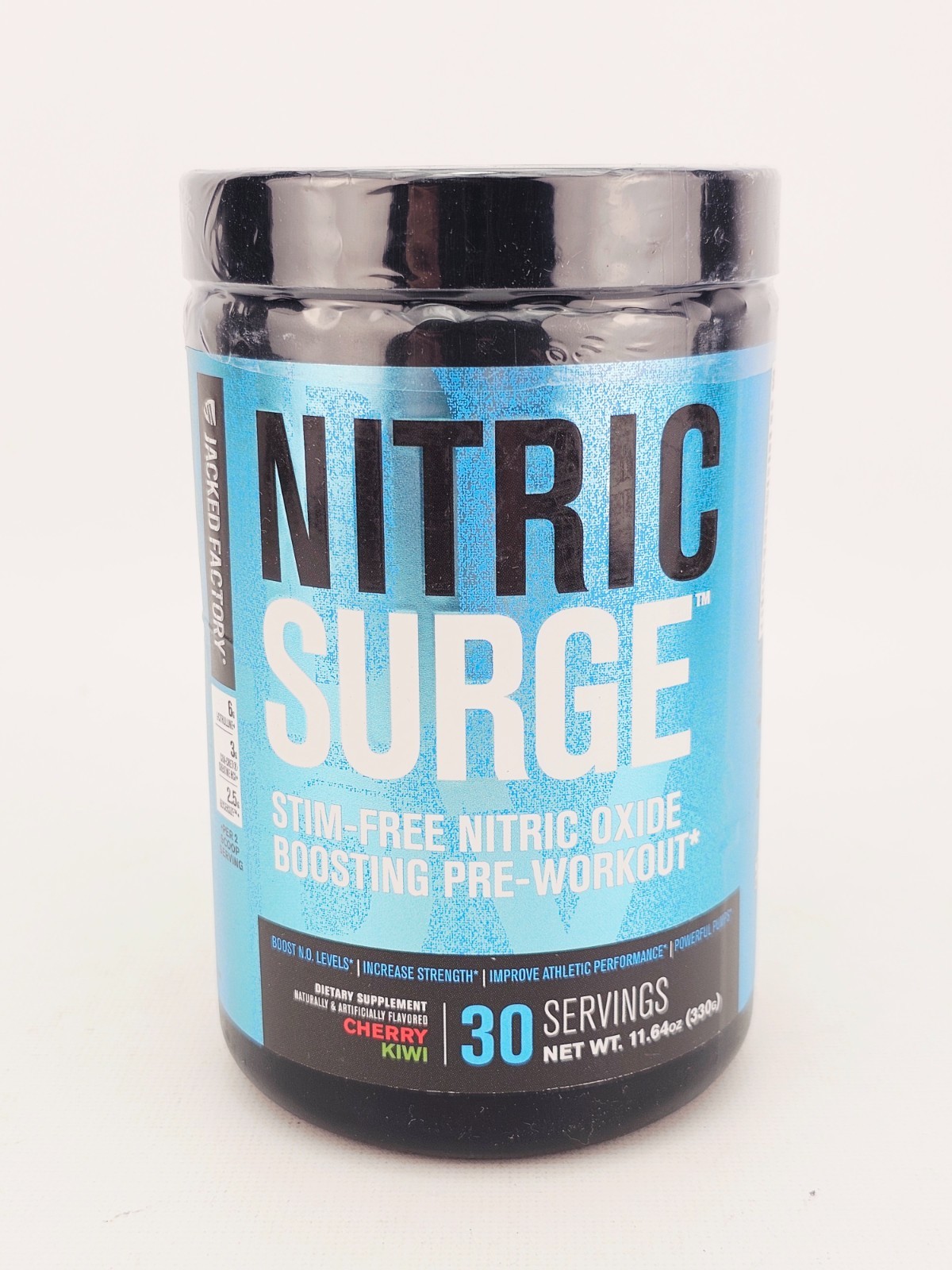 Nitric Surge Nitric Oxide Boosting Pre Workout Powder Cherry Kiwi 11.64oz BB8/26
