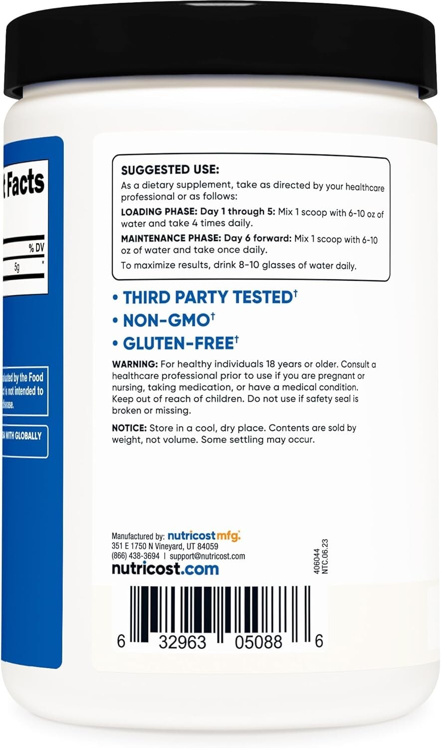 Nutricost Creatine Monohydrate Micronized Powder 500G, 5000mg Per Serv (5g) – 10