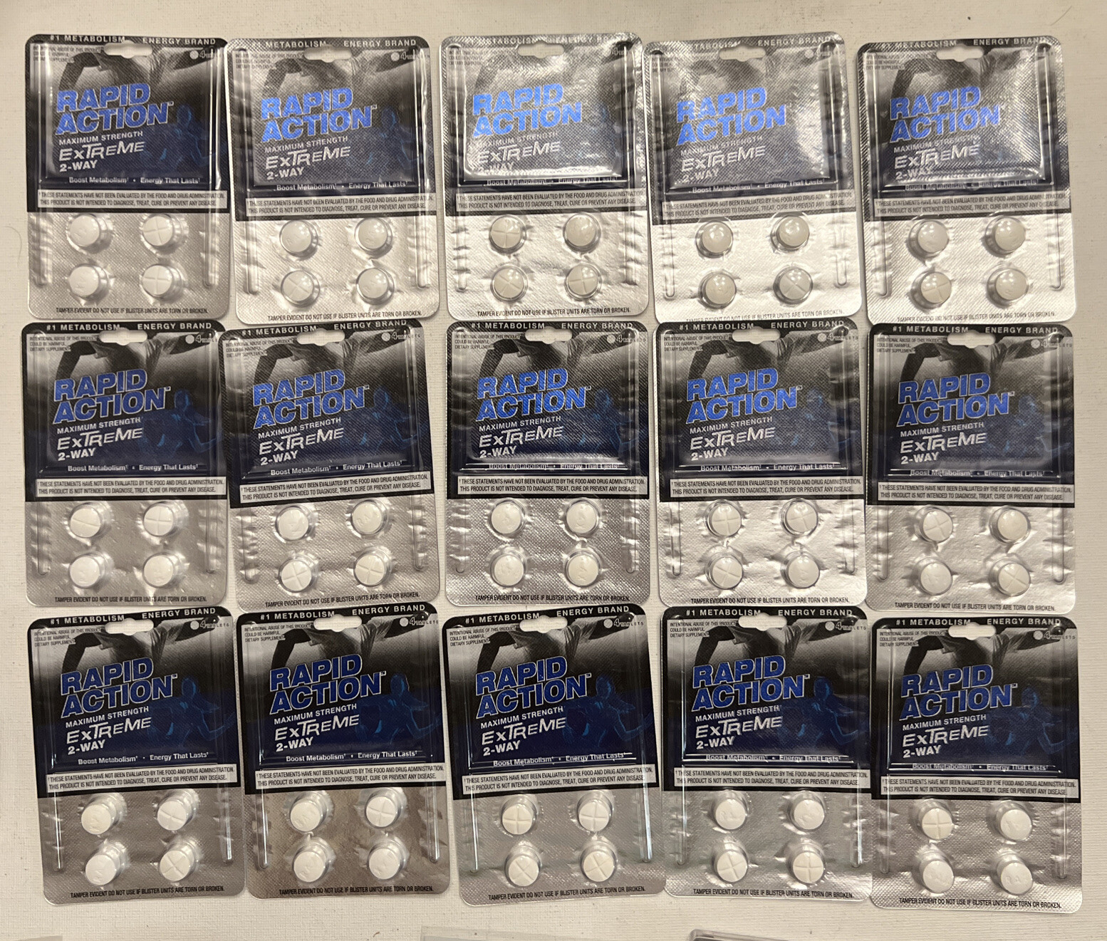 Rapid Action Extreme Energize 2-Way Energy Pills 15 packs of 4 = 60 pills 2