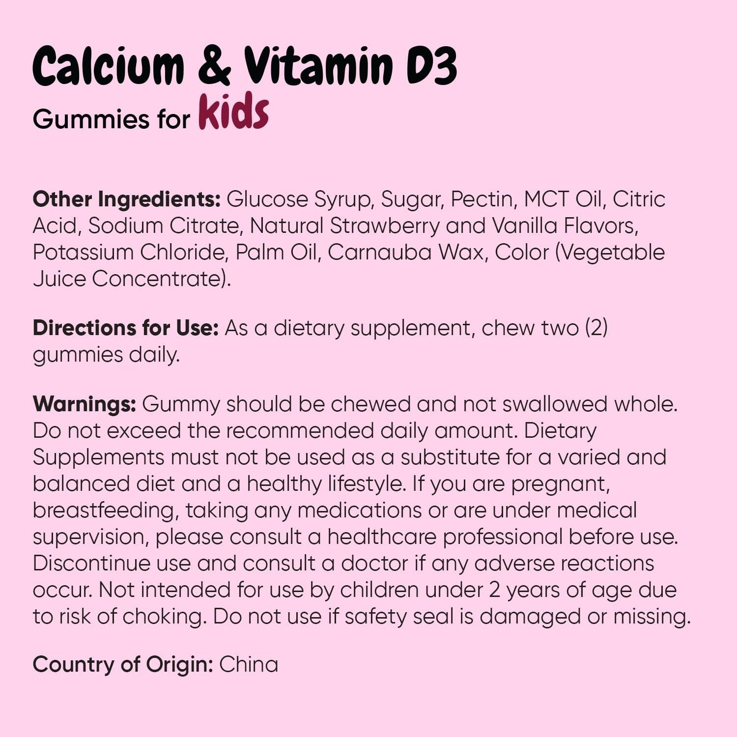 maxmedix Kids Calcium Gummies 320mg 90 Count – Bone Support