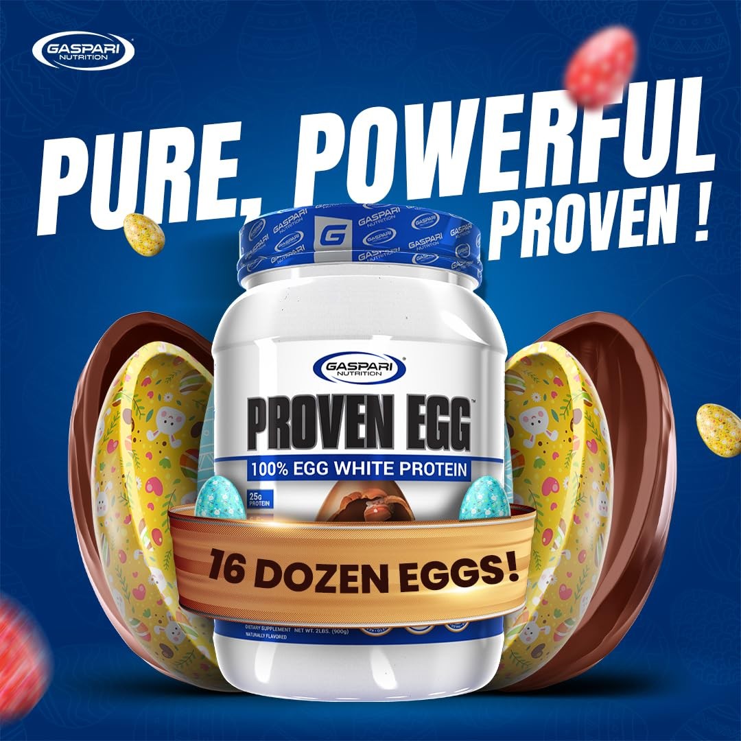 Gaspari Nutrition Proven Egg, 100% Egg White Powder, 25g 2 Pound (Pack of 1)