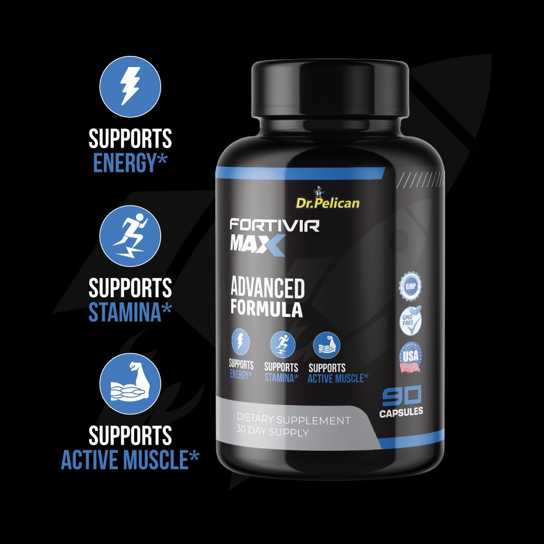 Fortivir Max- Bodybuilding & Men’s Health Support- 4 Bottles- 360 Capsules