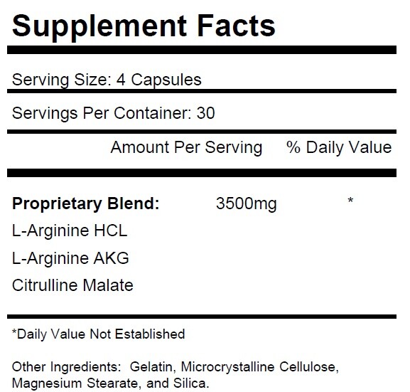 2 pk Nitric Oxide Complex 3500mg L-Arginine AAKG Muscle Pump Growth Pills