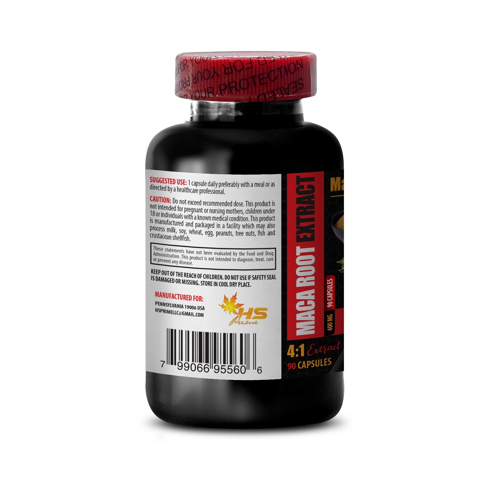 Stamina Health – MACA ROOT EXTRACT 400MG – endurance for women – 2 Bottles