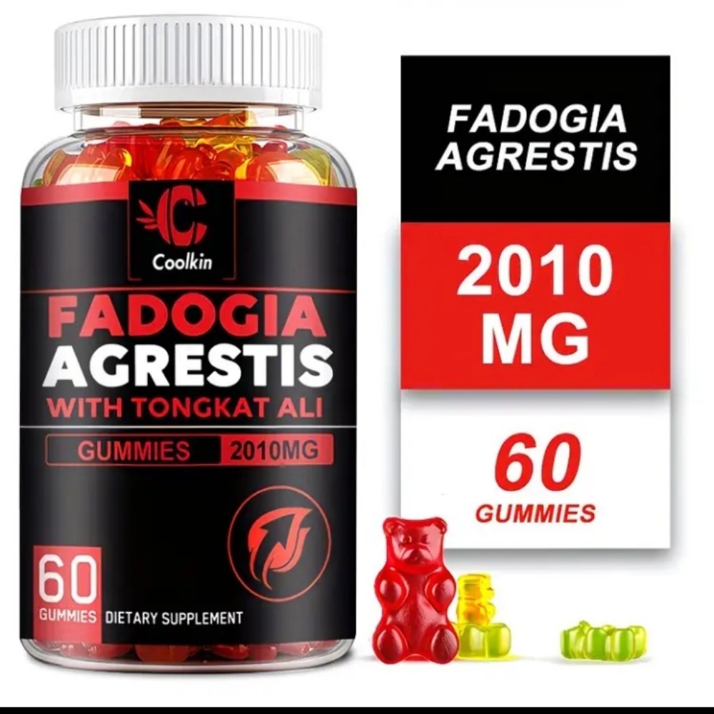 Fadogia Agretis Tongkat Gummies 2 Month Supply for Vigor Test Booster+ Endurance