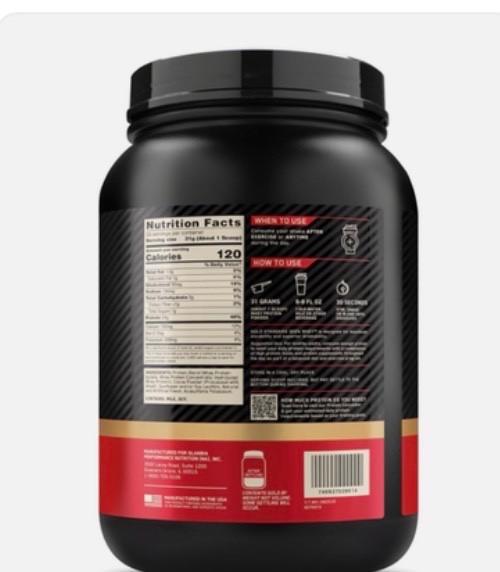 Gold Standard 100 Whey Protein Powder Double Rich Chocolate 2 Pound