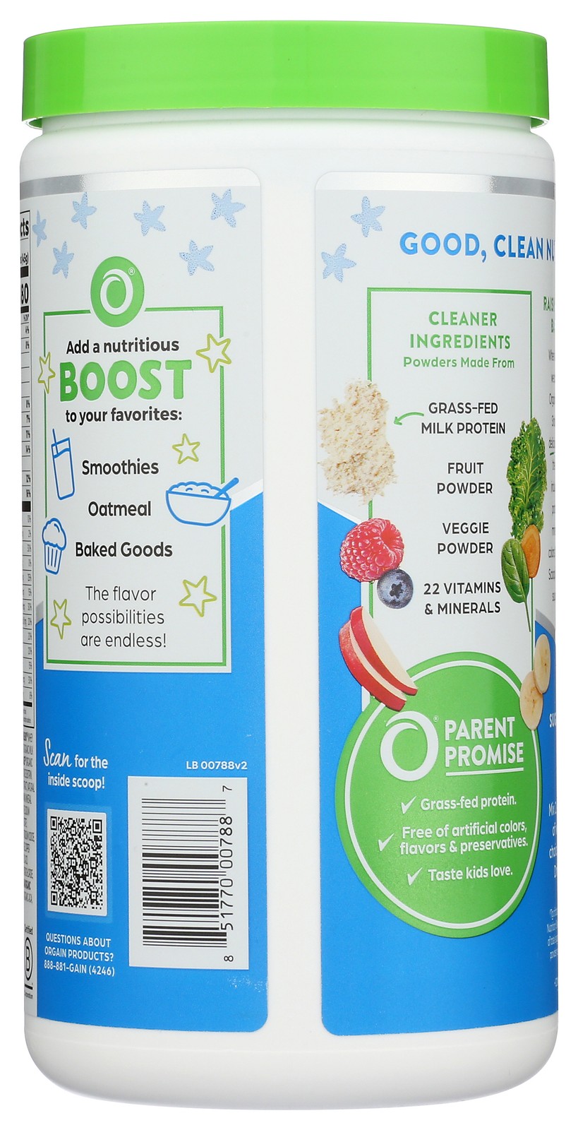 Orgain Protein Shake Mix For Kids Vanilla Ice Cream 15.9 Oz Powder 1 Pack