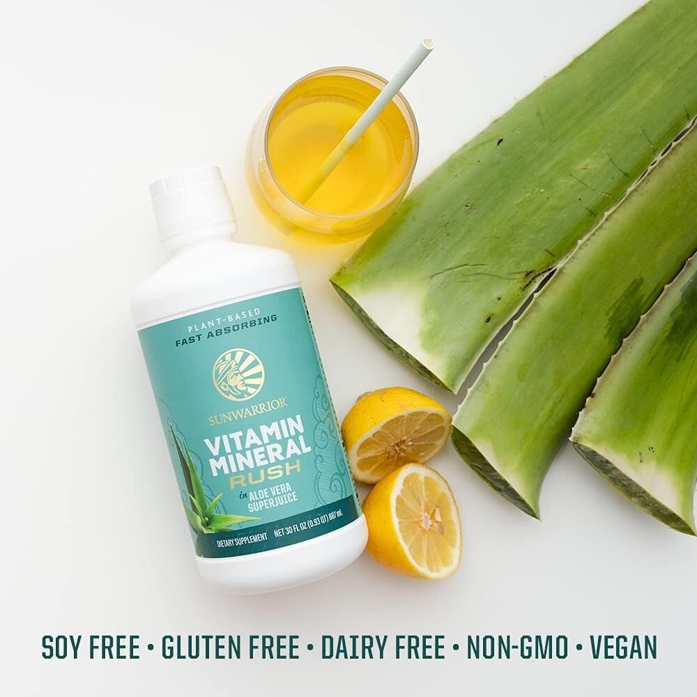 Sunwarrior Liquid Multivitamin Supplements Minerals Aloe Vera Men Women 30 fl oz