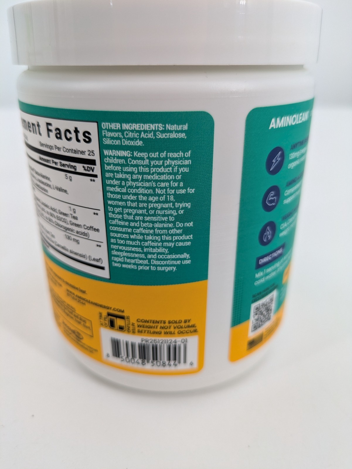 RSP Nutrition AminoLean Smart Sweets Pre-Workout Energy Supplements Peach Ring