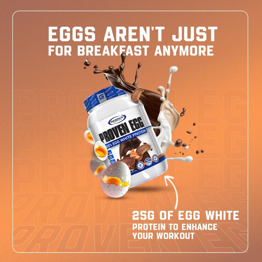Gaspari Nutrition Proven Egg, 100% Egg White Powder, 25g 2 Pound (Pack of 1)