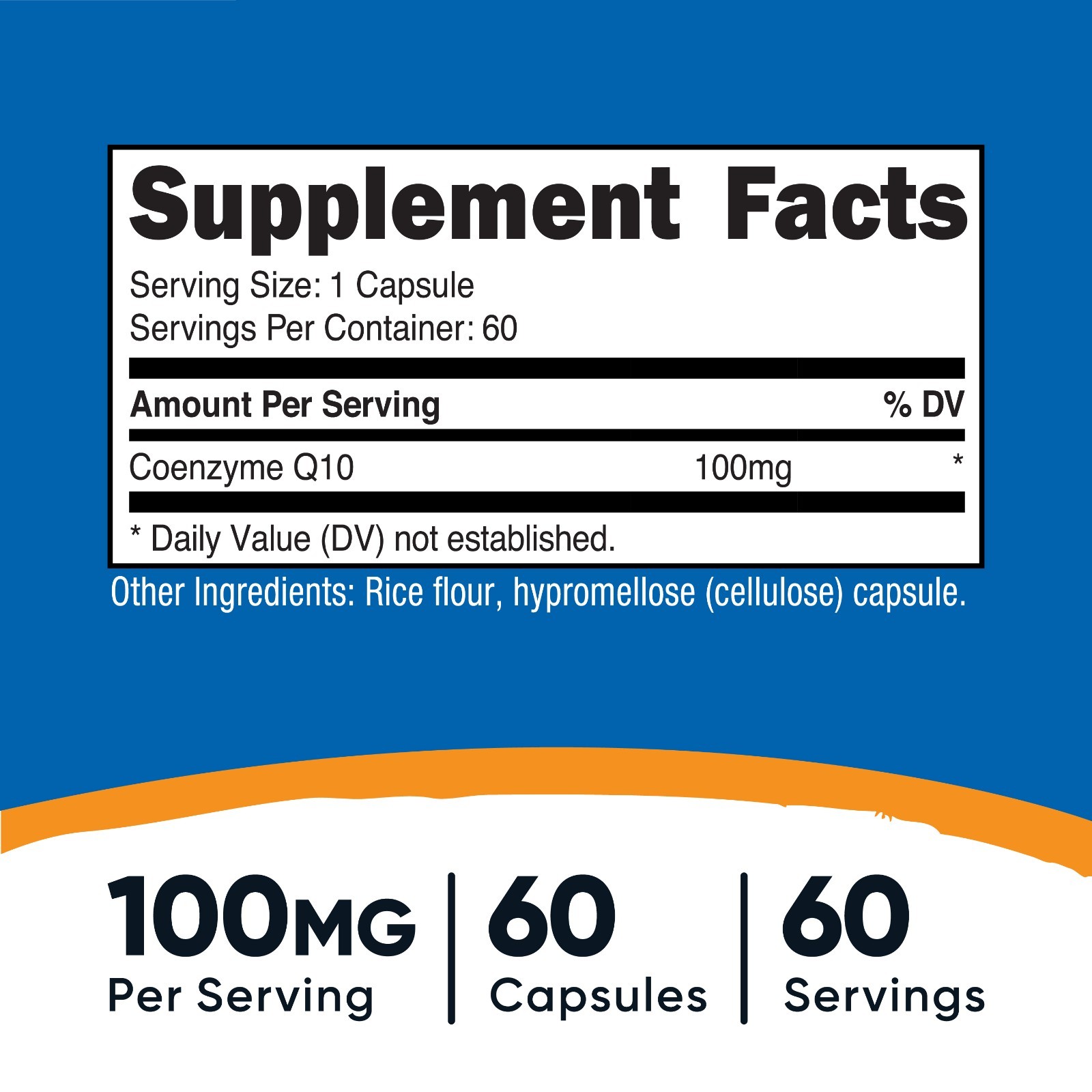 Nutricost CoQ10 100mg, 60 Capsules, Vegetarian Capsules, Non-GMO (Coenzyme Q10)