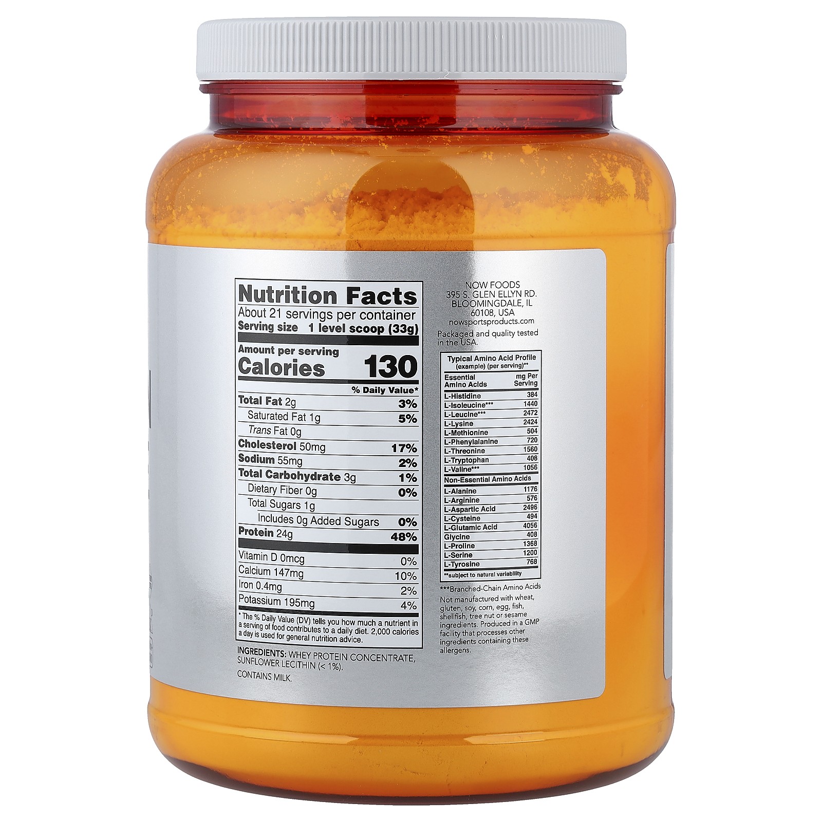 Now Foods, Sports, Whey Protein Concentrate, Natural Unflavored, 1.5 lbs (680 g)
