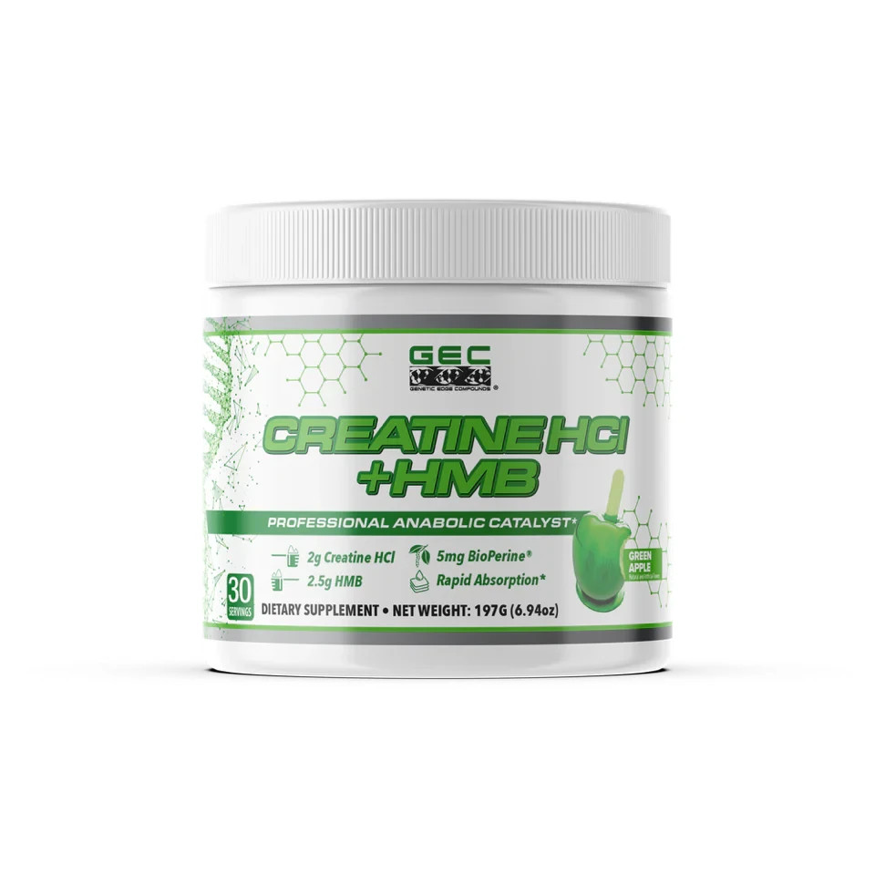 GEC Creatine HCl + HMB plus Bioperine Lean Muscle 30 Servings 6 Flavors New