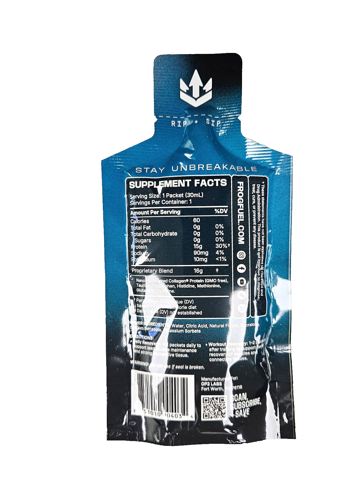 Frog Fuel DAILY RECOVERY PROTEIN Shot ( 12 pouches )