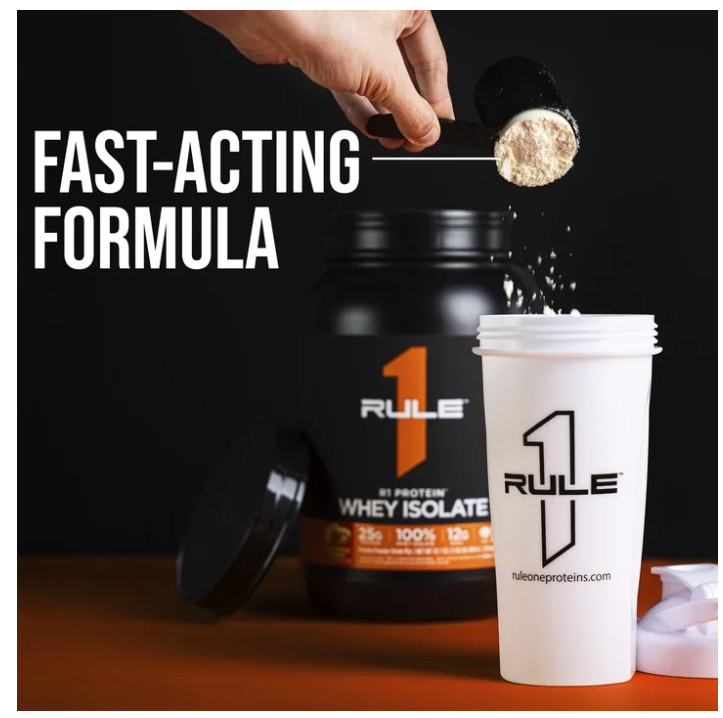 Rule 1 R1 Whey Isolate Protein Vanilla Creme 25g Protein 1.5 lb Powder