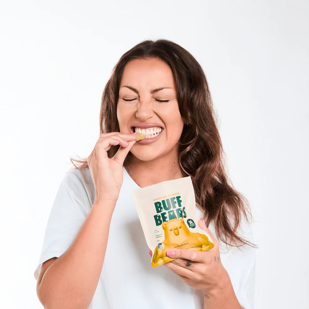 New Buff Bears Creatine Gummies Passionfruit 8 x 80g Packs