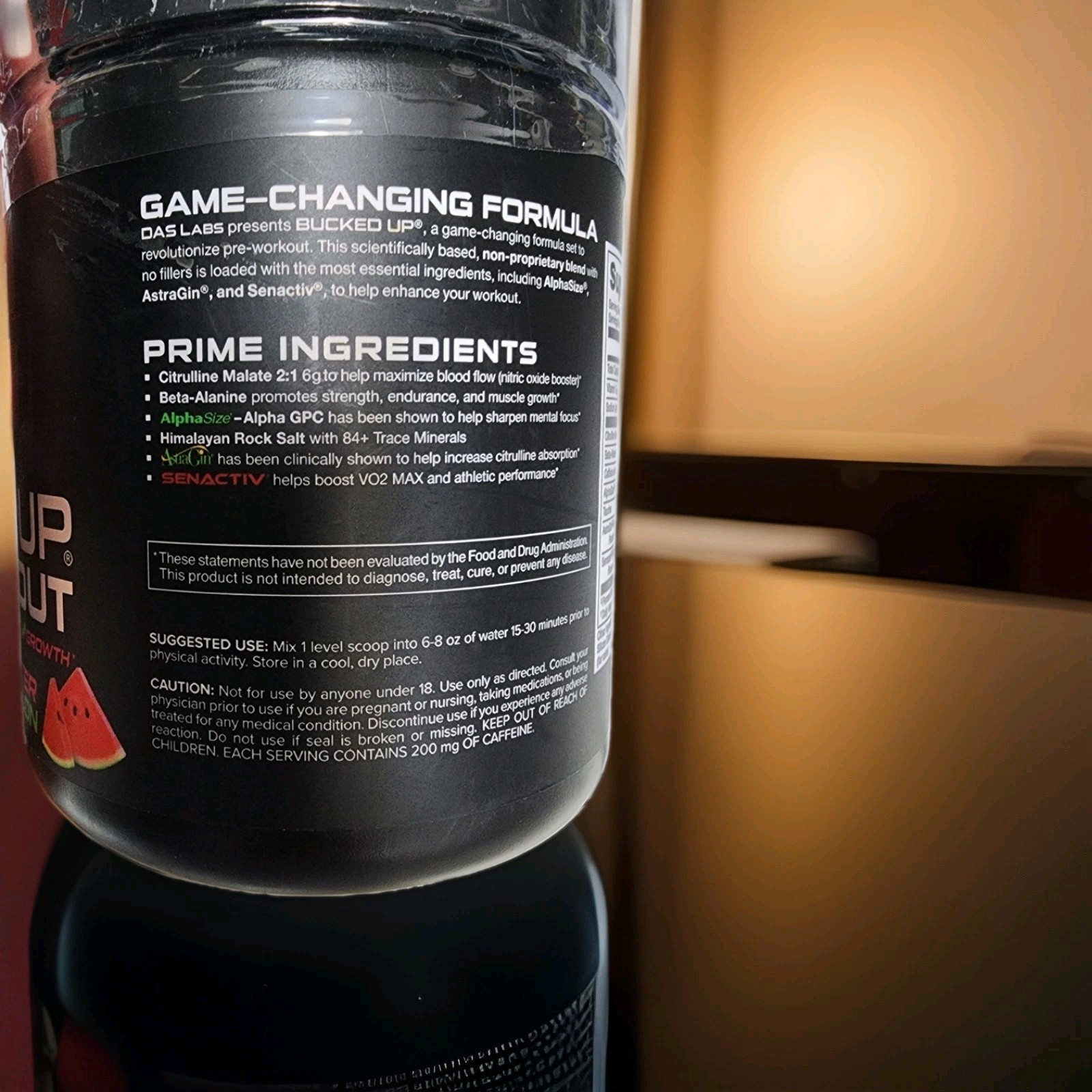 New BUCKED UP Pre-Workout, 11.1 Oz Watermelon Powder