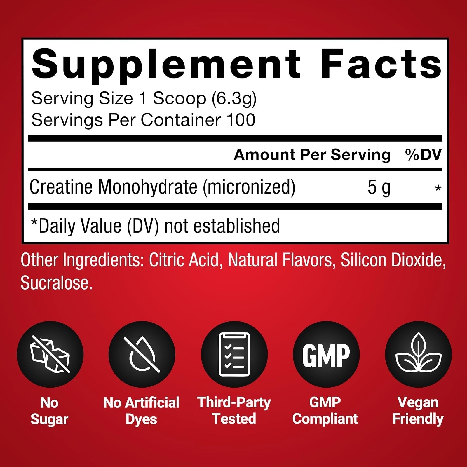 Force Factor Creatine Monohydrate Powder – 5g Muscle Growth, 100 Servings