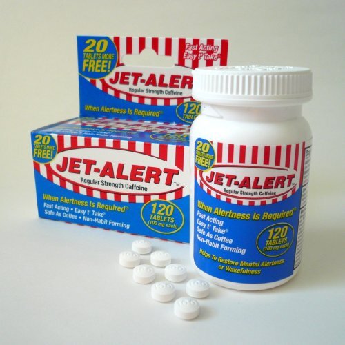 6 Pack Jet Alert 100MG Each Caffeine Tablet 120 Count Each