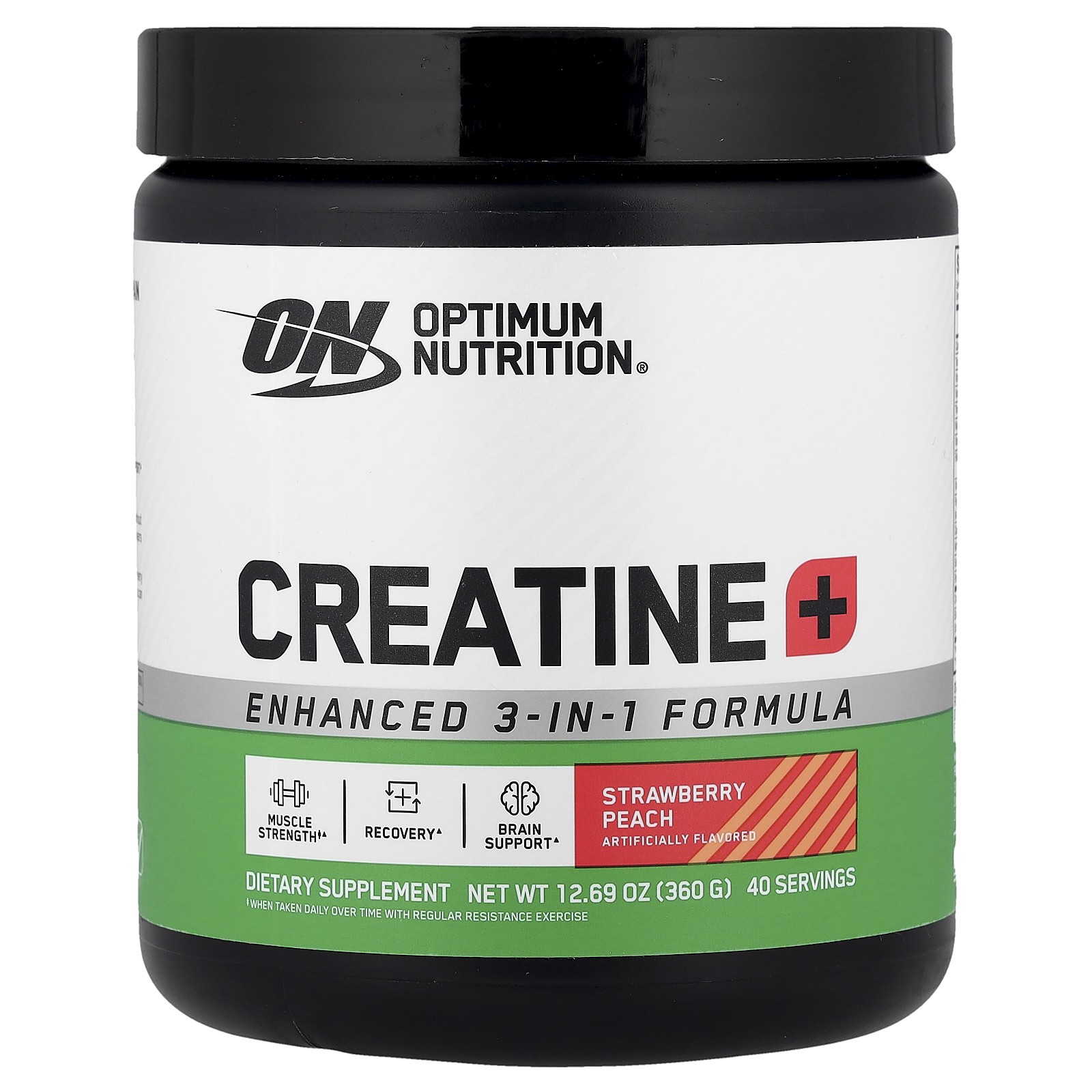 Creatine+, Strawberry Peach, 12.69 oz (360 g)