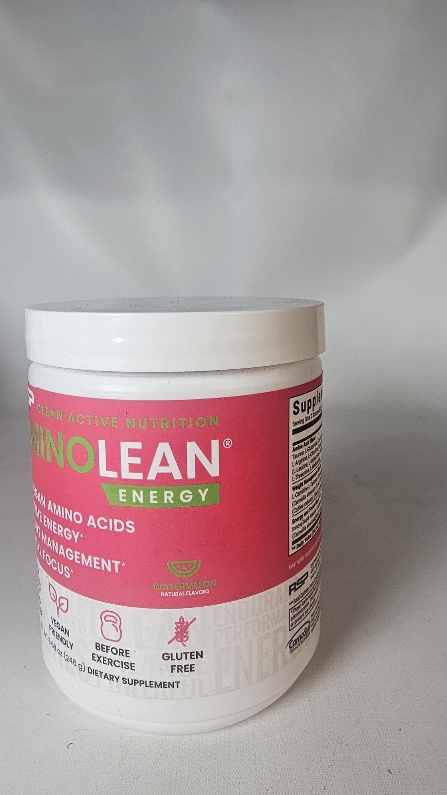 Amino Lean Energy – Watermelon – 8.68oz – Zero Sugar Exp:04/2027